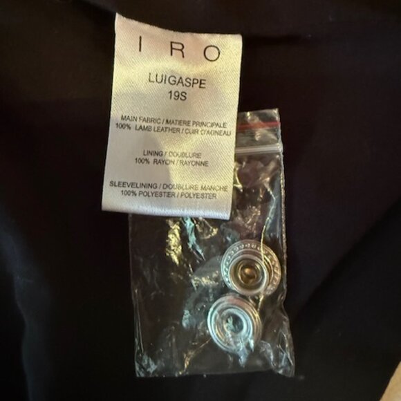 Pre-Loved IRO Cream Lamb Leather Motorcycle Jacket - EU 36 or XS - Picture 10 of 10